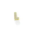 Pendente lettera L strass placcato oro DIY collana nome iniziale personalizzato - Ciondolo Lettera L Dorato con Strass