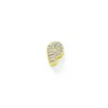 Ciondolo Lettera P Placcato Oro 18K Con Strass Pavè DIY Collana Accessori Di Gioielli - Ciondolo Lettera P Dorato con Strass