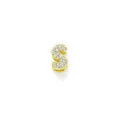 Ciondolo lettera S dorato con zirconi luminosi, charm iniziale per collana fai da te elegante - Ciondolo Lettera S Dorato con Strass