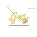 Gozo letter sun charm pendant, 3 layers golden plated copper DIY jewelry accessory. - Gozo Letter Sun Link / Pendant Only (2.6x1.5cm)