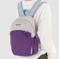Freizeitrucksack in Grau und Lila stilvoller Schuelertasche fuer Outdoor Reisen Alltag - Lila