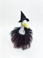 Set costume oca per Halloween con cappello da strega e tutu tulle ragno viola per 23 pollici - Set cappello da strega nero e gonna viola
