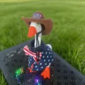 7 inch schattige gans vakantie cowboyhoed en ster jas kleding set voor patriottisch feest - 250ste Verjaardag Cowboyhoed en Kleding