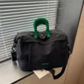 Borsa da viaggio capiente e alla moda da donna, borsa sportiva impermeabile e leggera. - Nero