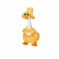 Set bikini a pois gialli da 7 pollici con cappello estivo per peluche di piccola oca. - Set bikini giallo e occhiali