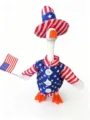 Set statuetta oca patriottica da 7 pollici, giocattolo papera in miniatura per festa nazionale - Set Giorno dell'Indipendenza e bandiera