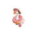 Summer 7-inch little goose beach resort style straw hat sunglasses swim ring skirt set - Pink Set (Donut Swim Ring)