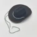 Cappello da cowboy in paglia per animali domestici traspirante per festa e festival. - Nero