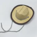 Cappello da cowboy in paglia traspirante per animali domestici con protezione solare estiva - Bianco avorio
