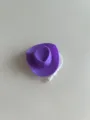 Mini cappello da cowboy in plastica viola con sottogola elastico per decorazione giocattolo - Laccio sottogola bianco / Viola