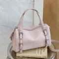 Borsa a mano rosa chic da donna elegante borsa a tracolla quotidiana con fibbia in metallo. - Rosa Nebbia
