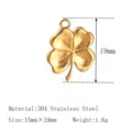 Stainless steel four leaf clover pendant gold plated DIY jewelry charm for necklace making. - Four-Leaf Clover(DY908-2) / Gold