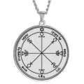 Stainless steel Solomon seal talisman pendant necklace occult geometric amulet jewelry gift - No. 25