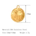 Stainless Steel Gold Sun Butterfly Pendant DIY Jewelry Accessory 15x18mm 1.7g New - Round Sun Butterfly(DY1695-2) / Gold