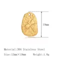 Gold plated stainless steel dragonfly pendant irregular DIY charm for women jewelry accessories - Oval Dragonfly(DY1689-2) / Gold
