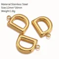 Ciondolo con lettera D in acciaio inossidabile charm fai da te accessorio colore oro - Ciondolo Lettera D / Oro