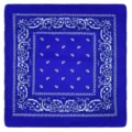 Blue paisley bandana classic western cowboy square scarf for headwear neckwear festival party. - Blue Plaid Birthday Boy Bandana