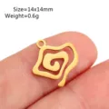 Stainless steel geo vision pendant metal charm for jewelry making DIY craft accessories - Geometric Curled Style(DY1585-2)
