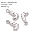 Roestvrij Staal Bubble Letter J Hanger DIY Sieraden Accessoire 6x10mm Zilver Kleur 1st - J-1