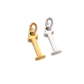 Colgante de letra I de acero inoxidable, juego de accesorios de joyería DIY dorados - Letra I