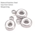 Roestvrijstalen DIY bedelhanger, minimalistisch donutontwerp, duurzame sieradenaccessoires. - Letter O - Zilver