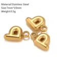 Roestvrij Staal Gouden Puffy Letter Hanger Bedel Voor DIY Sieraden Maken Accessoire - P-2