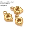 Gouden roestvrijstalen bolle letter Q hanger DIY bedel sieraden accessoires 7x11mm - Q-2