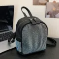 Mini sac à dos tendance en strass pour femme, élégant sac à bandoulière étincelant de luxe. - Coloré