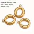 Ciondolo lettera O in acciaio inossidabile gioielli fai da te, accessorio dorato 13x16mm. - Ciondolo Lettera O / Oro