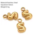 Roestvrij Staal Bubble Letter S Hanger Verguld DIY Sieraden Accessoire Model Variant - S-2