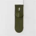 Grüne Baumwoll-Herrensocken mit cooler weißer Blitz-Bestickung, stylisch und sehr bequem. - Einheitsgröße / Grün
