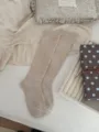 Calcetines lisos basicos pantorrilla mujer otoño invierno comoda ropa de uso diario - Talla única / Avena