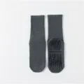 Graue Yoga Socken Damen Mittelhoch Antirutsch Noppen Pilates Fitness Sport Socken - Damen 35-39 / Kohlegrau