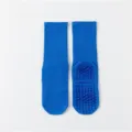 Blaue mittelhohe Yogasocken mit Antirutsch-Noppen für Damen Pilates Fitness Boden Sport Training. - Damen 35-39 / Seeblau
