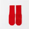 Rote rutschfeste Yogasocken fuer Damen, mittelhohe Grip Socken fuer Pilates und Fitness. - Damen 35-39 / Echtrot