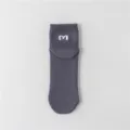 Graue kurze Baumwollsocken für Herren, lässiger Sportstil mit besticktem M-Buchstaben, trendig. - Einheitsgröße / Grau