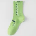 Grüne Socken Herren Sport Atmungsaktiv Wabenmuster Laufstrümpfe modischer Trend bequem - Einheitsgröße / Grün