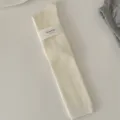 Women ribbed knit long socks casual cotton knee high socks solid color winter hosiery - Women's 35-39 / Milk White
