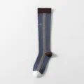 Women compression calf socks athletic sports running socks striped design breathable leg wear - One Size / Bottoms / Gray