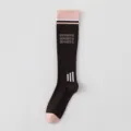 Schwarze und rosa Yoga Sport Wadenstrümpfe, professionelle Fitness und Outdoor Socken. - Einheitsgröße / Braun