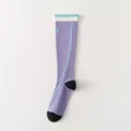 Calcetines de compresión deportiva mujer púrpura fitness correr calcetines altos - Talla única / Púrpura