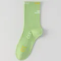 Green mid-tube basketball socks, breathable casual sports cotton socks for men youth running - One Size / Green