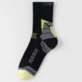 Calcetines deportivos de media caña para hombre negro gris amarillo neón running. - Talla única / Negro