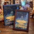 MR.PAPER Boîte Cadeau Puzzle 7 Pouces 108 Pièces Vue Nocturne Carrousel Cadre Photo Déco - Vœu de Poussière d'Étoile