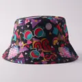 Sombrero de pescador estampado vintage retro 80s 90s unisex moda geométrica gorra - Talla única / Estilo 8090-I (8090-I)