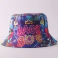Sombrero de pescador vintage con estampado de grafitis de los años 80, gorro de moda. - Talla única / Estilo 8090-F (8090-F)