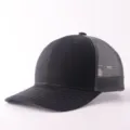Gorra trucker de malla negra y gris, sombrero de béisbol de verano transpirable. - Ajustable / Negro Sólido Malla Gris