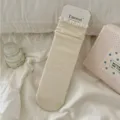 Chaussettes mi-hautes à volants pour femmes, jolies avec motif de cœur ajouré, douces et tendance. - Taille unique / Beige (1 Paire)