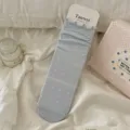 Chaussettes mi-hautes à volants mignons pour femmes cœur creux respirant couleur unie - Taille unique / Bleu 1 Paire