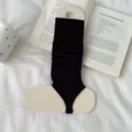 Black stirrup leg warmers women summer thin ballet style solid color breathable long socks. - Women's 35-39 / Black